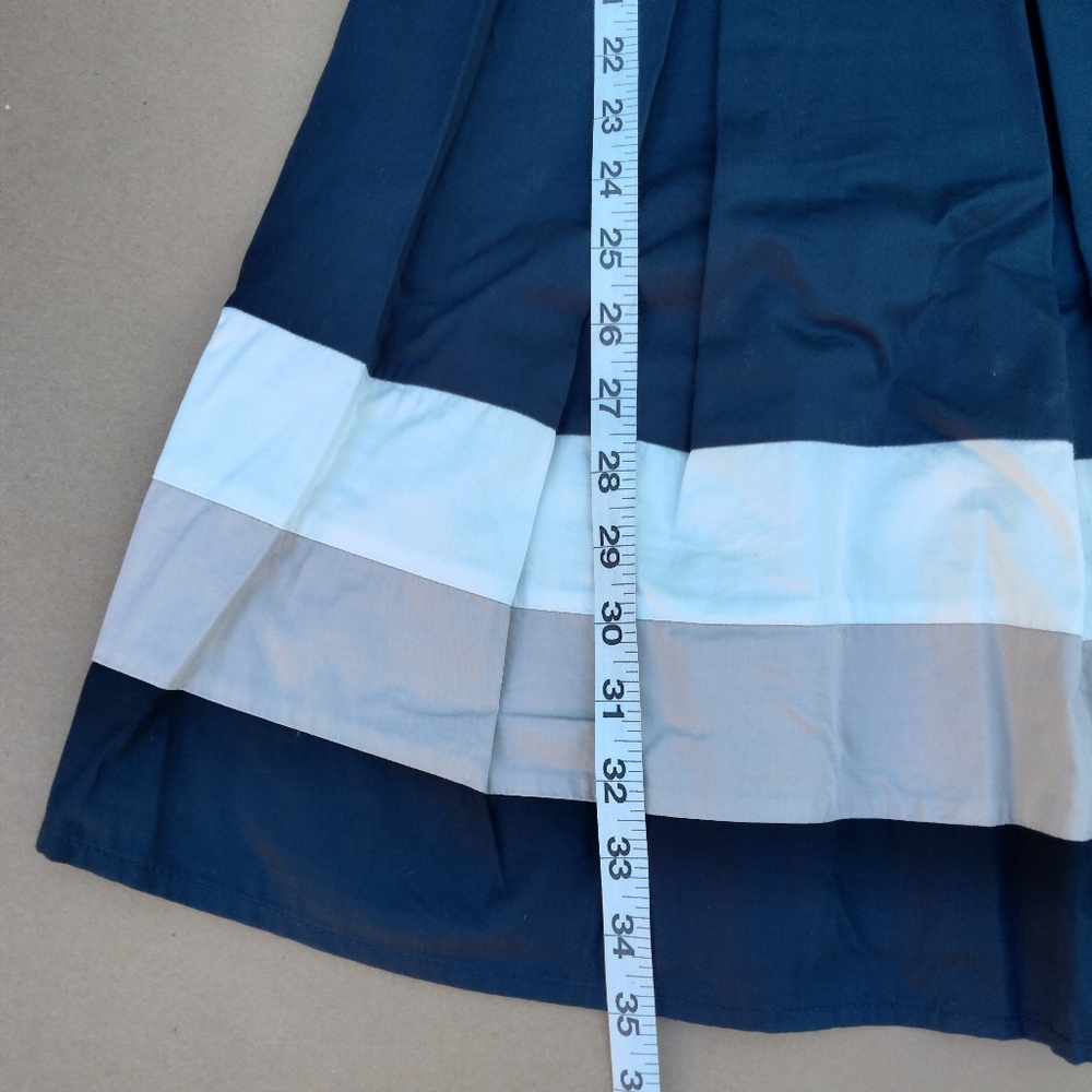 Koton Navy Sleeveless A-Line V-Neck Dress w/ Contrast Hem Women's Size EUR 38(S) - Picture 14 of 14